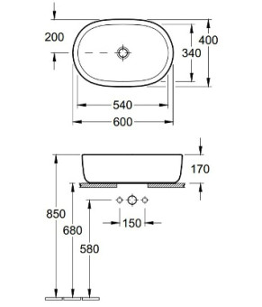 Умывальник Villeroy and Boch Architectura 41266001