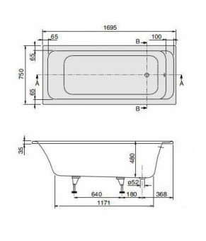 Ванна Villeroy and Boch Targa Style UBA170FRA2V01
