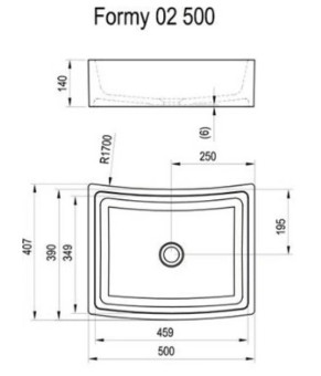 Умивальники Ravak FORMY 02 500 D XJM01250000