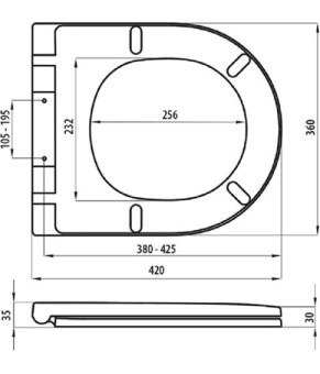 WC сидіння Ravak Optima білий X01683