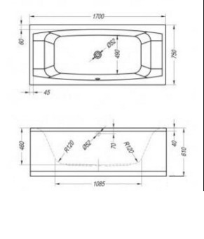 Боковая панель для ванны Kolpa-san Aida 170x75  951346