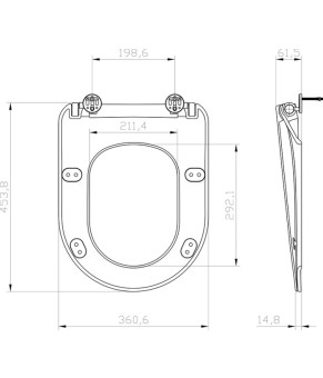 WC сидіння Ravak Uni Chrome Flat чорний X01795