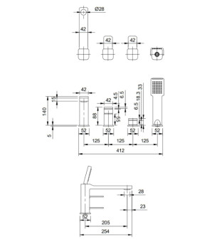 Змішувач Omnires Slide graphite (SL7732GR)