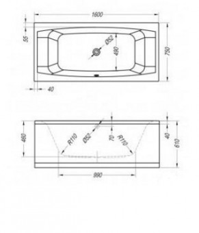  Фронтальная панель для ванны Kolpa-san  Aida 160x75  951339