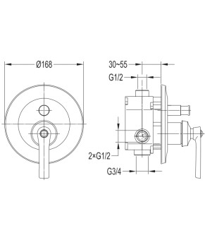 Змішувач Omnires Armance antique copper (AM5235ORB)