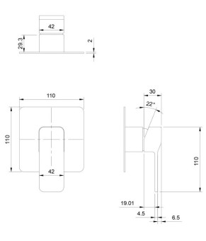 Змішувач Omnires Slide graphite (SL7745GR)