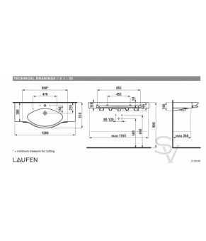 Умывальник Laufen Palace H8127040001041 