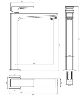 Змішувач Omnires Parma nickel (PM7412IN)