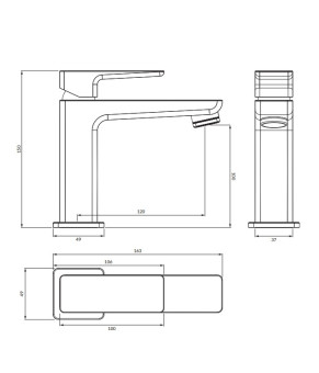 Змішувач Omnires Parma nickel (PM7410IN)