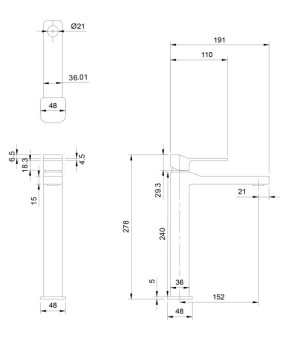 Змішувач Omnires Slide graphite (SL7712GR)