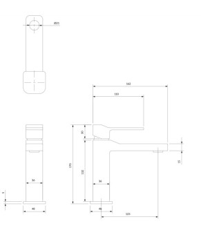 Змішувач Omnires Slide graphite (SL7710GR)