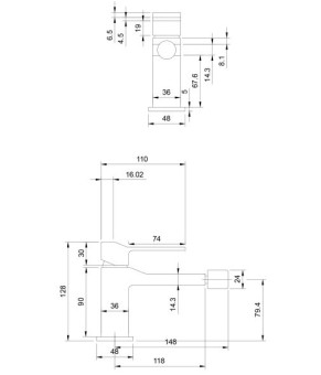 Змішувач Omnires Slide graphite (SL7720GR)