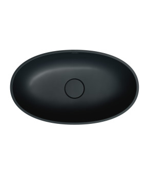 Умивальник Omnires Shell 60x35 black lava (SHELLUNBLV)