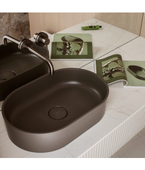 Умивальник Omnires Ovo 55x36 ash gray (OVOUNAG)