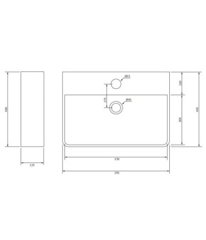 Умивальник Omnires Garland 60x43 white (GARLAND600BP)
