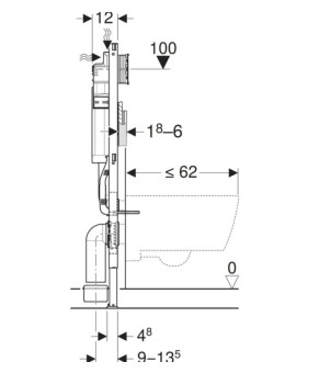 Инсталляция для унитаза Geberit Duofix Sigma 111.300.00.5
