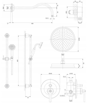 Душова система Omnires Armance chrome (SYSAM20CR)
