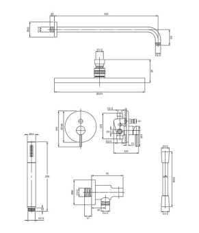 Душова система Omnires Y graphite (SYSY35GR)