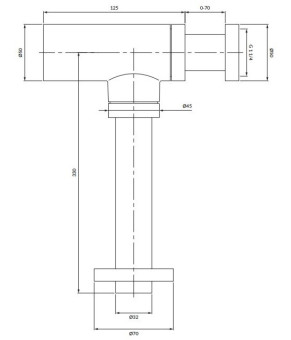 Сифон Omnires brushed copper (A186CPB)