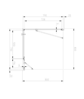 Душова кабіна Omnires Manhattan (MH8080BLTR)