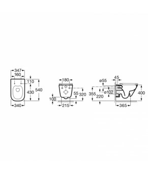 Комплект инсталляции Roca 4в1 унитаз Gap Clean Rim 