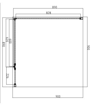 Душова кабіна Omnires Manhattan (MH9090BLTR)