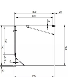 Душова кабіна Omnires Manhattan (MH8090BLTR)