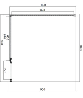 Душова кабіна Omnires Manhattan (MH1090BLTR)