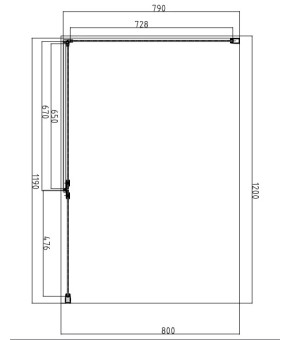 Душова кабіна Omnires Manhattan (MH1280BLTR)