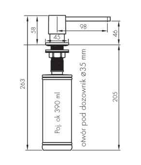 Дозатор Blue Water КВАДРАТНИЙ МАТОВИЙ Dispenser-Square-Matt