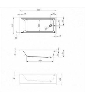 Боковая панель для ванны Kolpa-san Figaro 150x70  779223