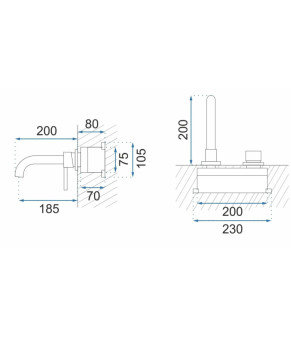 Змішувач Rea Lungo gold (REA-B0370)