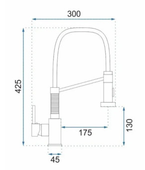 Змішувач Rea Spring black (REA-B4804)
