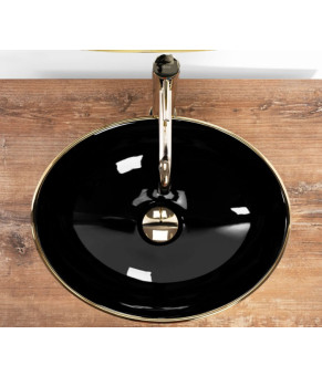 Умивальник Rea Sofia black gold (REA-U4527)