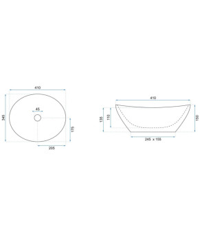 Умивальник Rea Sofia black gold (REA-U4527)