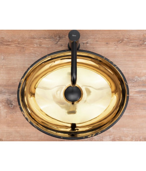 Умивальник Rea Sofia gold/marble black (REA-U8011)