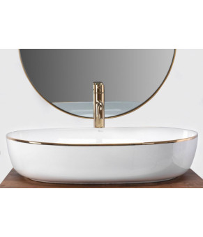 Умивальник Rea Cleo white-gold (REA-U6211)