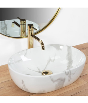 Умивальник Rea Amelia marble shiny (REA-U8001)