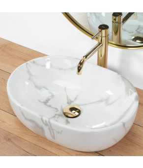 Умивальник Rea Amelia marble shiny (REA-U8001)