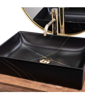 Умивальник Rea Inga black marble mat (REA-U8006)