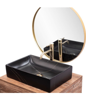 Умивальник Rea Inga black marble mat (REA-U8006)