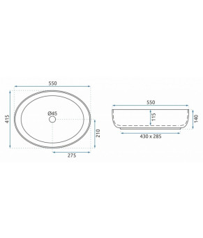 Умивальник Rea Thunder shiny (REA-U4101)