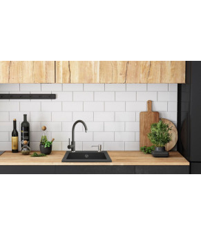 Кухонна мийка Rea West black metalic (ZLE-00121)
