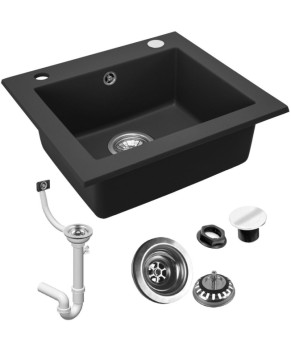 Кухонна мийка Rea West black metalic (ZLE-00121)