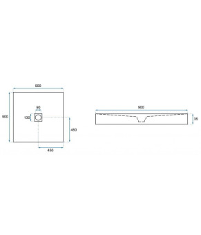 Піддон Rea Rock 90x90 white (REA-K5580)