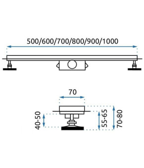 Трап Rea Neo & Pure Pro 1000 мм gold (REA-G5611)