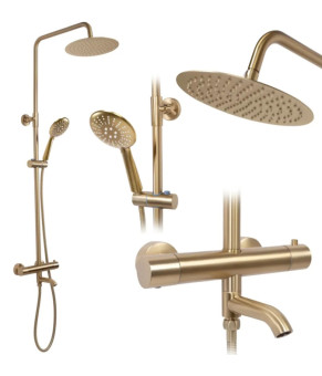 Душова система Rea Lungo brushed gold (REA-P6604)