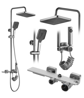 Душова система Rea Helix brushed nickel (REA-P6622)