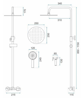 Душова система Rea Max gold (REA-P6617)