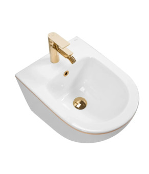 Біде Rea Carlo Mini white/gold (REA-C6990)